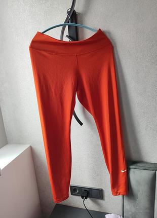 Лосины nike оранжевые с карманом л
