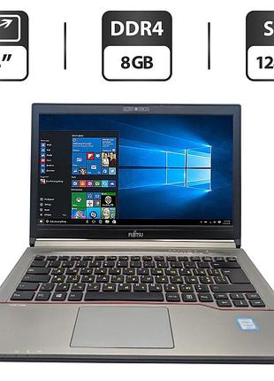 Ноутбук fujitsu lifebook e746 / 14" (1366x768) tn / intel core i5-6200u (2 (4) ядра по 2.3 - 2.8 ghz) / 8 gb ddr4 / 128 gb ssd /
