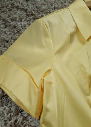 Очень красивая хлопковая блуза/рубашка желтая,modeleine, p. 407 фото