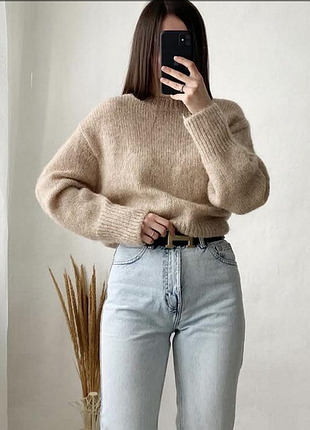Новый свитер из смеси альпаки и шерсти от h&amp;m
бежевый