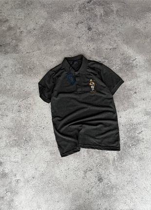 Чоловіча футболка поло polo ralph lauren dark grey