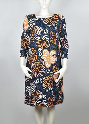 Платье вискоза marimekko размер 36 / m // трапеция с карманами без подкладки рукав 3/4