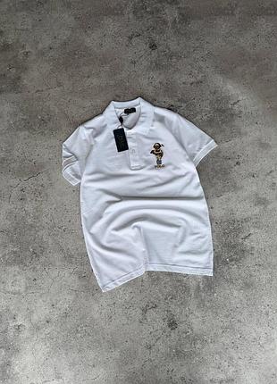 Чоловіча футболка поло polo ralph lauren white