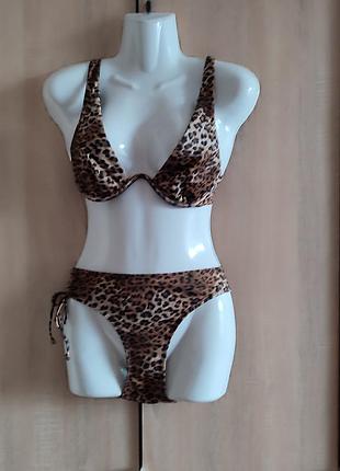Супер купальник роздільний бікіні з леопардовим принтом hunkemoller