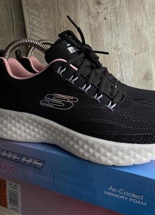 Кросівки skechers з технологією lite foam розмір 38,5 чорні