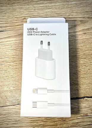Сетевое зарядное устройство apple iphone usb-c блок питания 20w lightning type-c