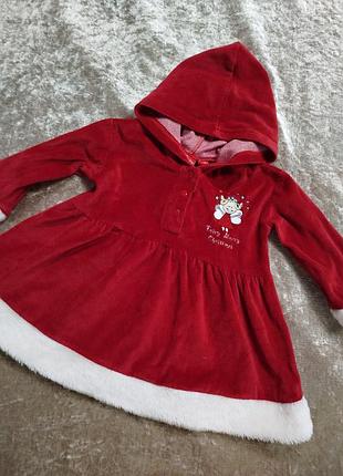 Детское платье с капюшоном новогоднее платье 🍒