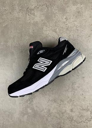 New balance 990v3 black white кроссовки