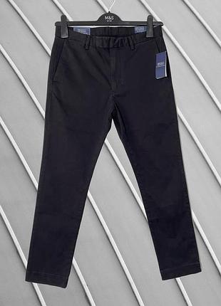 Чоловічі брюки polo ralph lauren оригінал s 30x32 / чорні штани слім / нові брюки з бірками