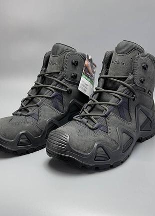 Тактические ботинки lowa zephyr#x mid wolf grey (темно-серый/графитовый) оригинал