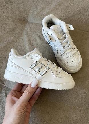 Шкіряні кросівки дитячі adidas originals forum low