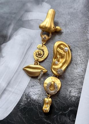 Сережки сюрреалістичні schiaparelli anatomy bijoux