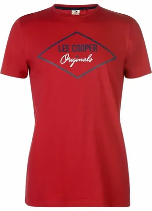 Мужская футболка lee cooper originals с круглым вырезом, короткими рукавами большого размера