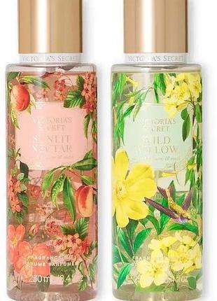 Набор парфюмированных спреев для тела victoria’s secret wild willow (250 мл) + sunlit nectar (250 мл)
