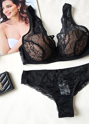 Черный кружевной комплект белья intimissimi giorgia