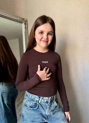 Лонгслив реглан для девочки 7