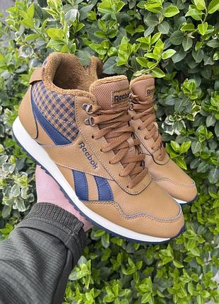 Шкіряні високі утеплені кросівки  reebok