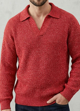 Яскравий червоний джемпер m&s collection — стиль та затишок