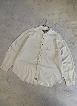 Біла мʼяка вінтажна сорочка levi’s, базова, однотонна, левіс, левайс vintage white shirt