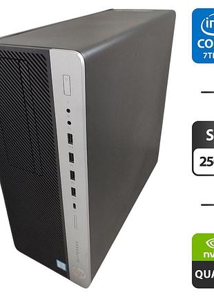 Комп'ютер hp elitedesk 800 g3 tower / intel core i7-7700 (4 (8) ядра по 3.6 - 4.2 ghz) / 16 gb ddr4 / 256 gb ssd / nvidia quadro