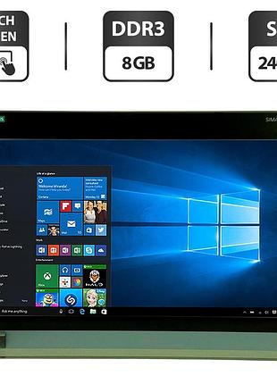 Панель оператора siemens simatic hmi ipc477d / 22" (1920x1080) tn touch / intel core i3-3217ue (2 (4) ядра по 1.6 ghz) / 8 gb ddr3