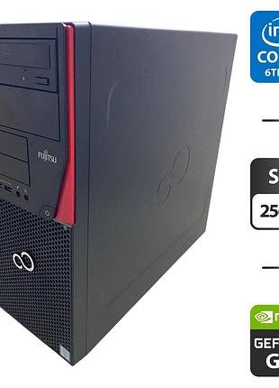 Компьютер fujitsu esprimo p756 e90 tower / intel core i5-6500 (4 ядра по 3.2 - 3.6 ghz) / 16 gb ddr4 / 256 gb ssd / nvidia geforce