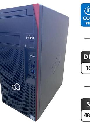 Компьютер fujitsu esprimo p758 e85 tower / intel core i5-8400 (6 ядер по 2.8 - 4.0 ghz) / 16 gb ddr4 / 480 gb ssd / nvidia quadro