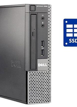 Неттоп dell optiplex 9020 usff / intel core i3-4130 (2 (4) ядра по 3.4 ghz) / 8 gb ddr3 / 120 gb ssd / intel hd graphics 4400 /