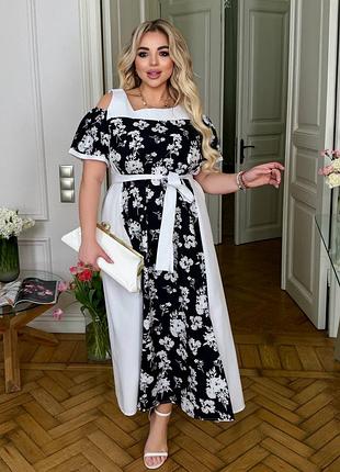 Женское платье с поясом