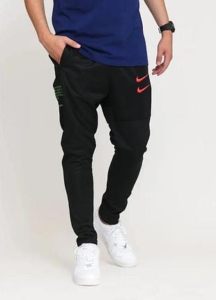 Nike nsw double swoosh штани спортивні чорні оригінал
