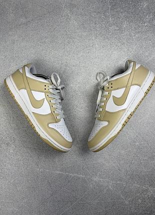 Nike dunk low retro bttys team gold кросівки 42,5 кеди оригінал dv0833-100 бежеві білі
