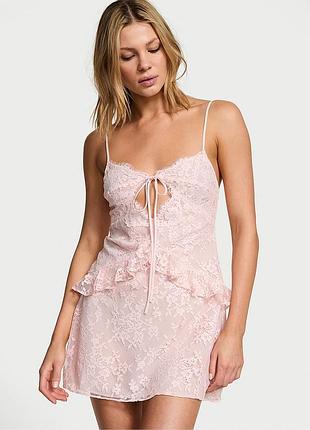 Ночная рубашка слип виктория сикрет victoria’s secret lace slip dress - m