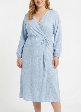 Натуральна сукня міді на запах: 100% віскоза (plus size)