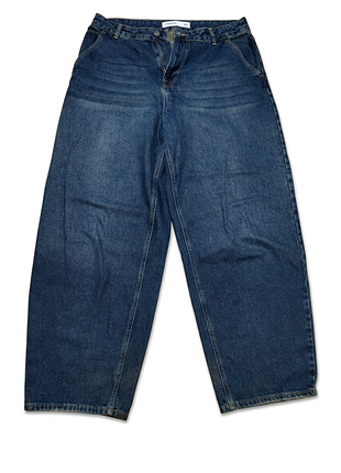 Широкие джинсы loose fit (zeo basic) стильный синий цвет