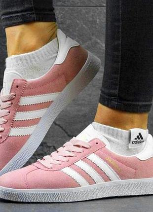Кроссовки женские adidas gazelle,натуральная замша