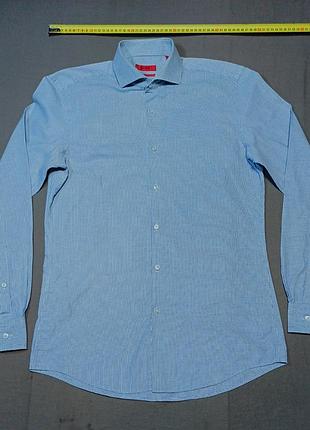 Воротник 39 см hugo hugo boss size 39 15 1/2 100% cotton slim fit 
 серая рубашка