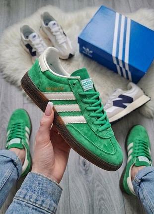 Женские кроссовки adidas handball spezial preloved green/white