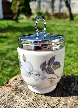 Фарфоровый кодлер для варки двух яиц, royal worcester, великобритания, винтаж, последняя треть хх века.