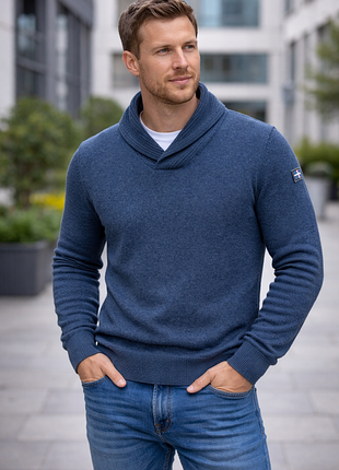 Плечи 50 см baileys size l серый джемпер 70% cotton 30% wool merino