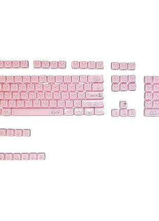 Набір кейкапів miffy pink bunny — moa профіль, pbt, 119 клавіш для механічної клавіатури
