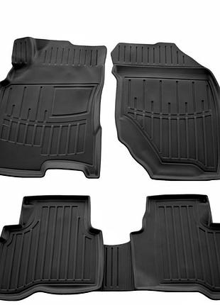 Коврики резиновые stingray 3d (5 шт, полиуретан) для nissan x-trail t30 2002-2007 гг