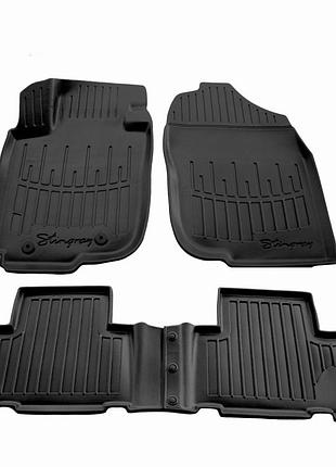 Коврики резиновые stingray 3d (4 шт, полиуретан) для toyota rav 4 2006-2013 гг
