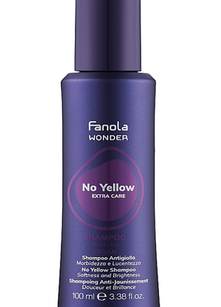 Шампунь антижовтий для волосся fanola wonder no yellow extra care shampoo 100мл