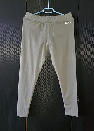 Лосины man мужские теплые тренировочные спортивные l-xl