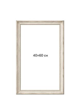 Багетная рамка (барокко в серебре 4,5 см) 40х60