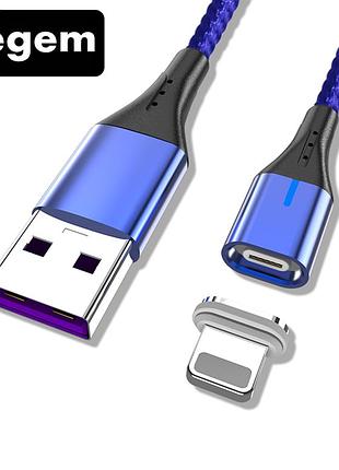 Магнитный кабель для быстрой зарядки usb - lightning 2 метра зарядный провод шнур на iphone айфон лайтнинг t2x
