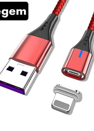 Магнитный кабель для быстрой зарядки usb - lightning 2 метра зарядный провод шнур на iphone айфон лайтнинг t2r