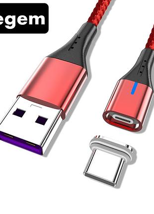 Магнітний кабель для швидкого заряджання, передачі даних usb - type-c зарядний дріт для телефону смартфона r1r