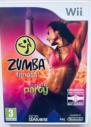 Zumba fitness join the party, б/у, английская версия - диск nintendo wii