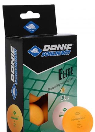 Мячи donic elite 1звезда 40+ 6шт